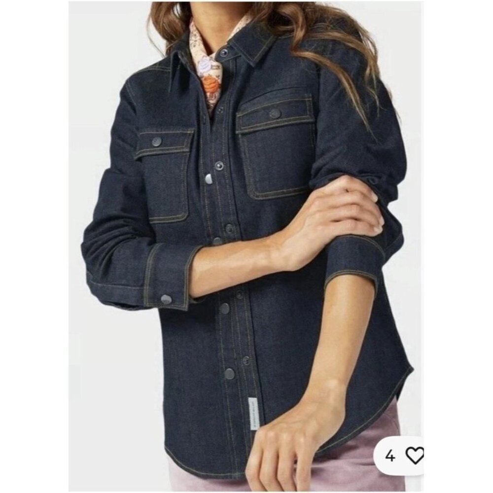 NWT / $179 ~ Stio Saratoga Denim Snap Shirt w/ Lined Sleeves/ Women's Small